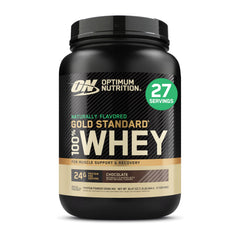 Optimum Nutrition envase frontal mostrando etiqueta y porcentaje de proteína