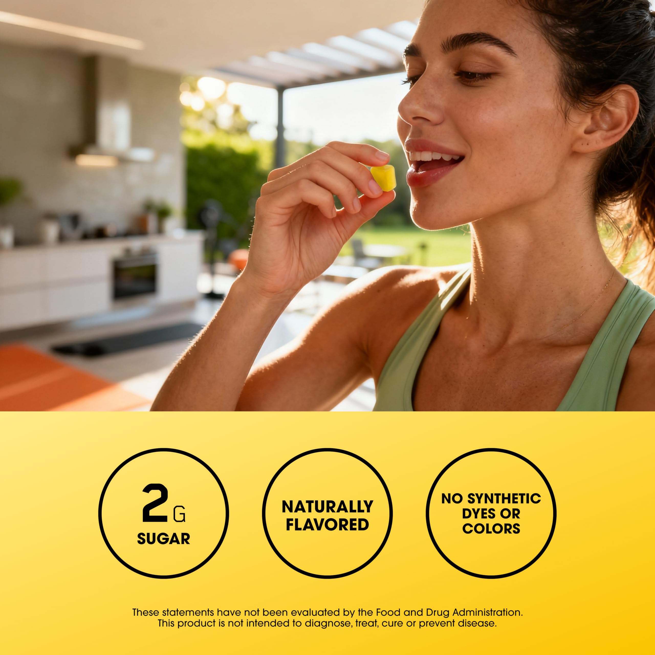 Optimum Nutrition gominolas dispersas que resaltan color y formato práctico