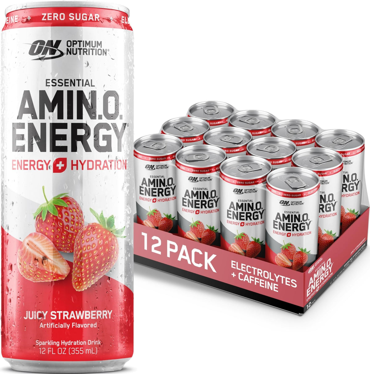 Optimum Nutrition lata frente mostrando diseño y beneficio energético