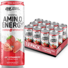 Optimum Nutrition lata frente mostrando diseño y beneficio energético