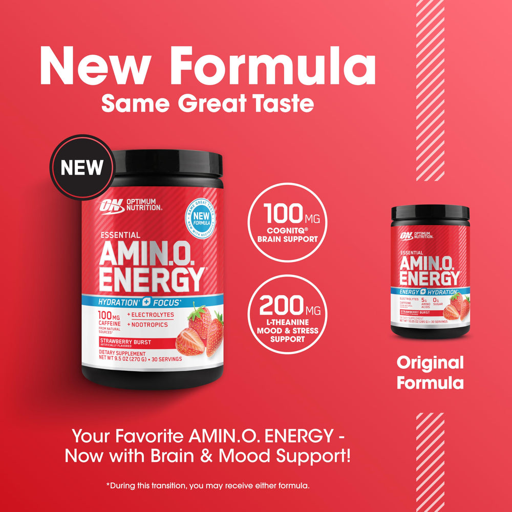 Optimum Nutrition bebida mezclada en agua ideal para preentreno o recuperación