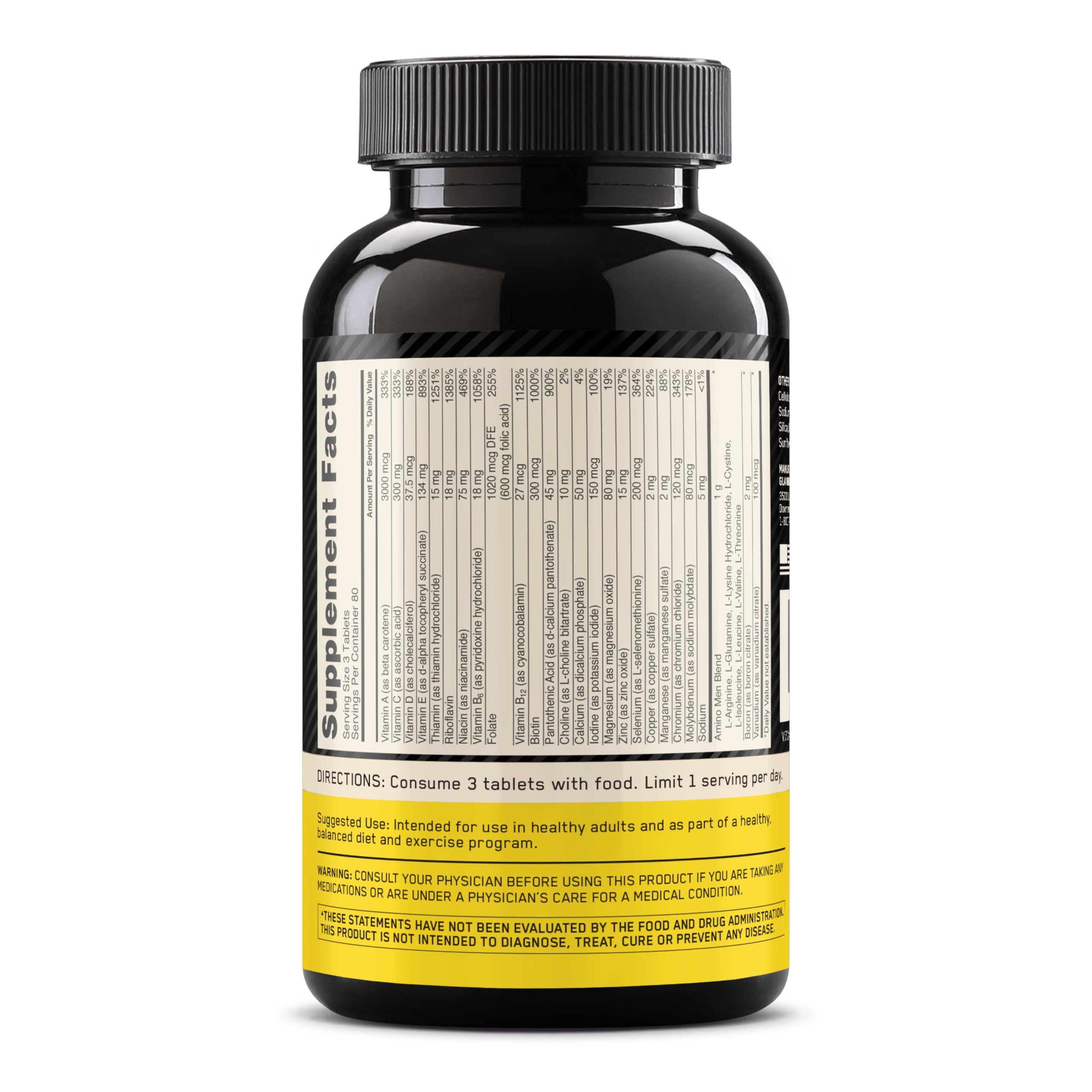 Optimum Nutrition Opti-Men junto a alimentos saludables, combina con dieta equilibrada para apoyo nutricional