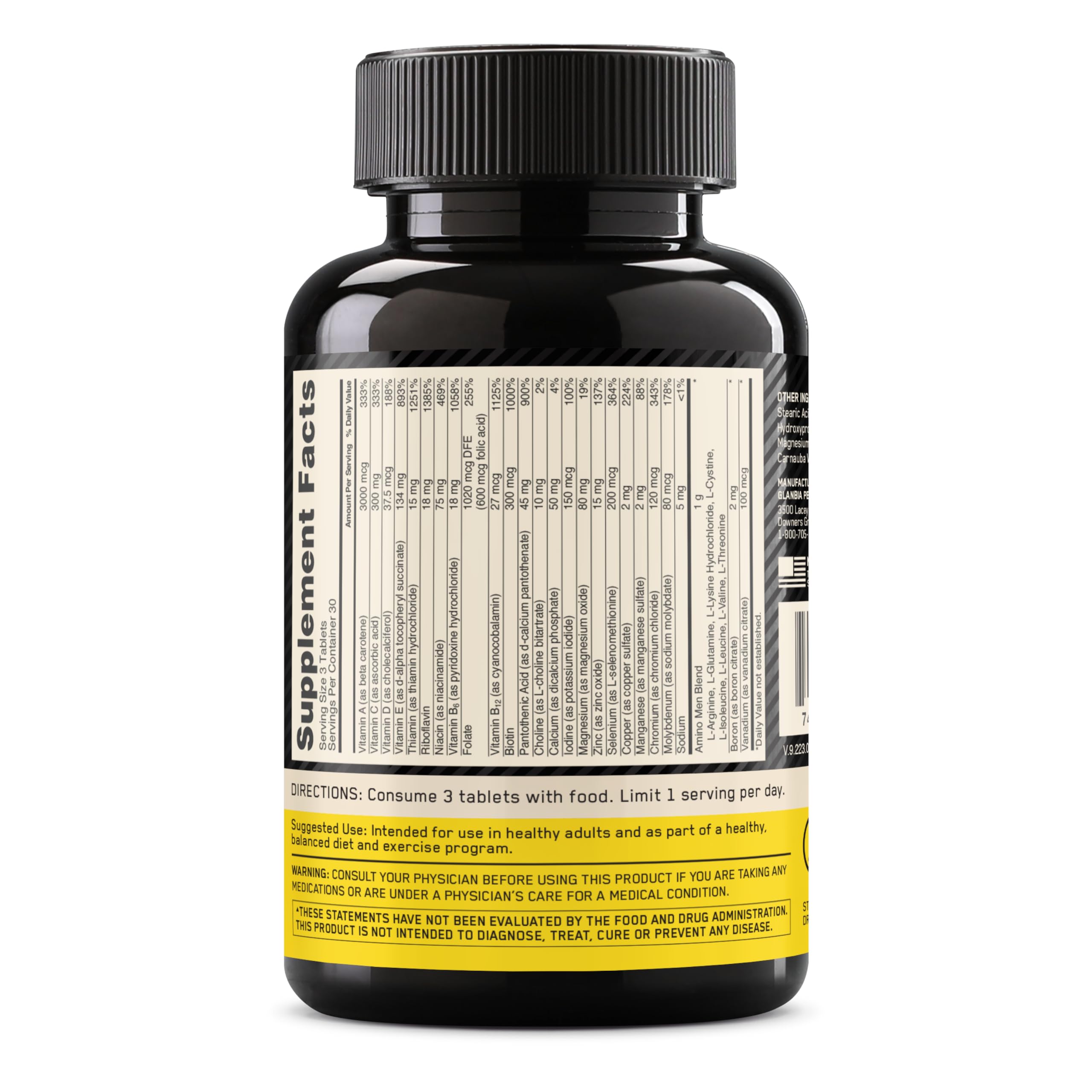 Optimum Nutrition empaque abierto con instrucciones de uso visibles