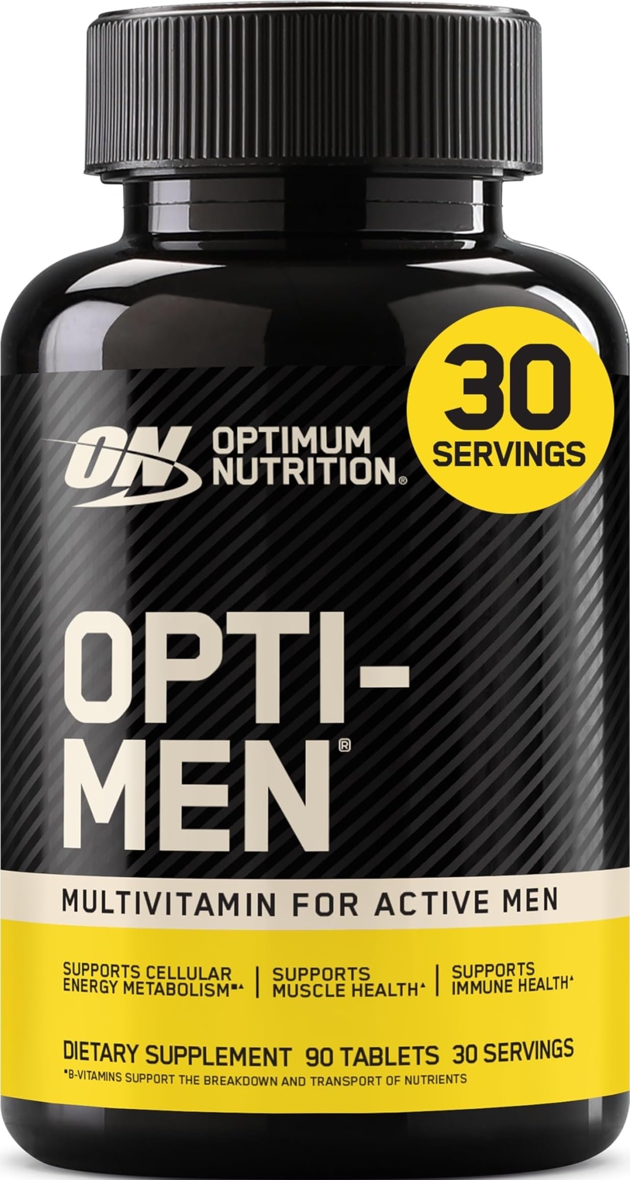 Optimum Nutrition envase frontal que muestra la presentación y beneficios