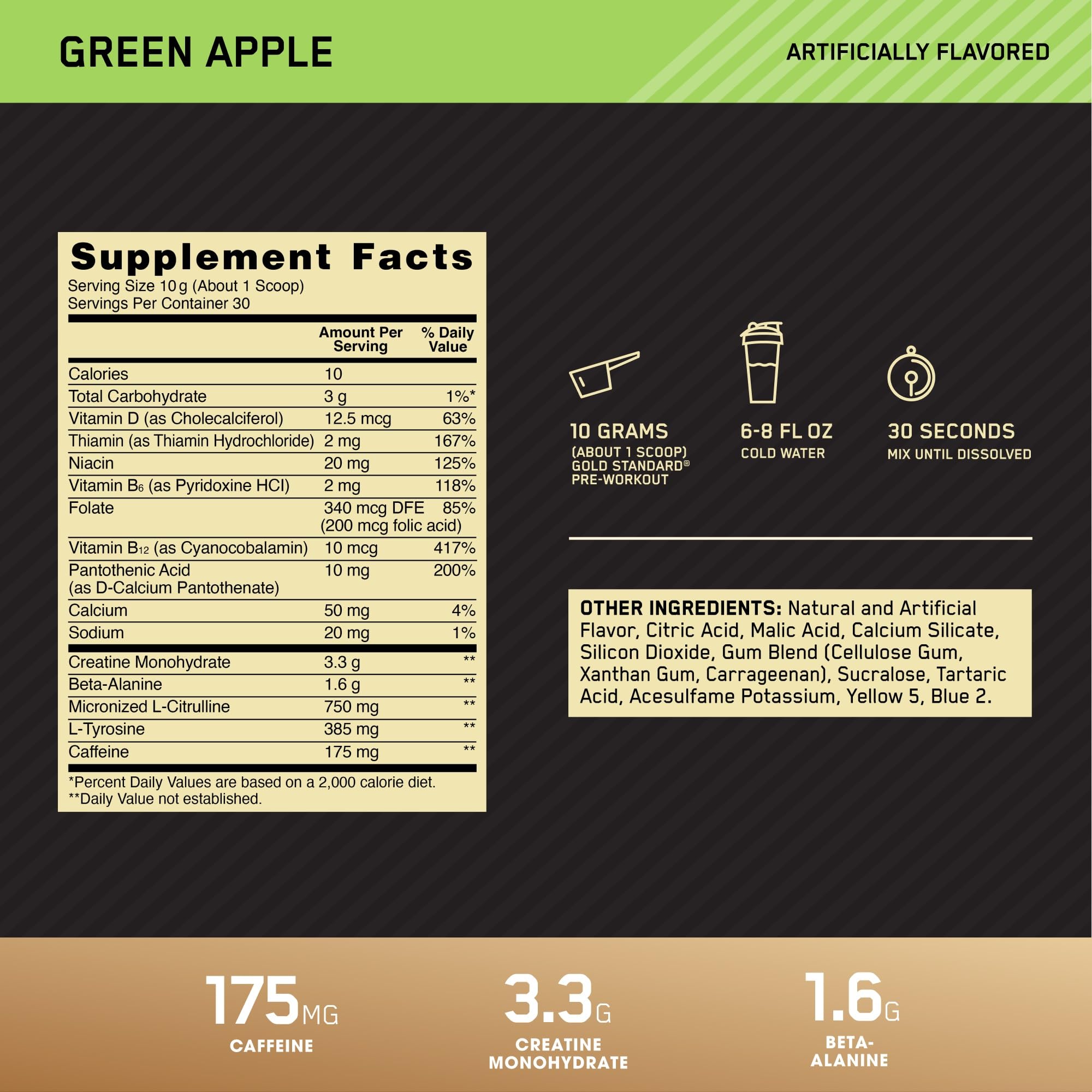 Optimum Nutrition polvo en cuchara, textura fina y fácil disolución
