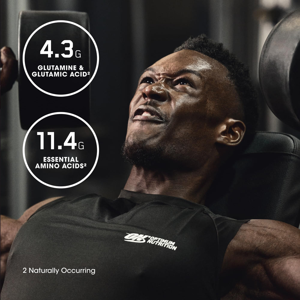 Optimum Nutrition panqueques con proteína para mostrar uso culinario y aporte proteico