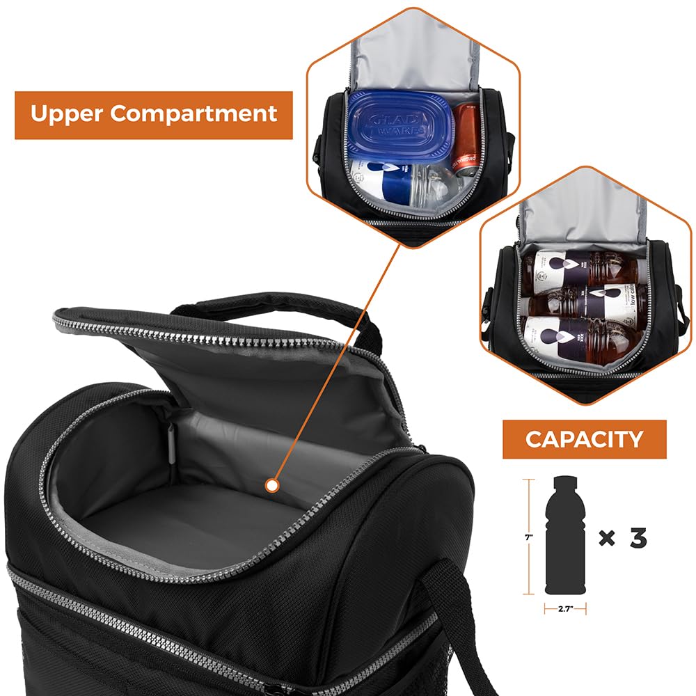 opux interior con tuppers y packs de hielo manteniendo temperatura