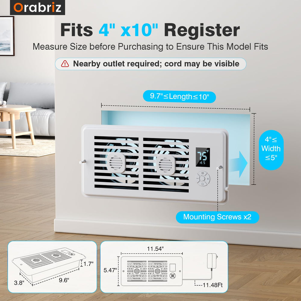 Orabriz detalle del ventilador interno que aumenta circulación eficiente
