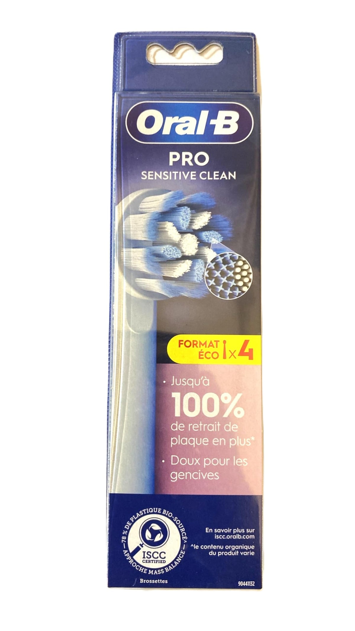 Oral-B cabezal frontal pack de 4 mostrando ajuste fiable