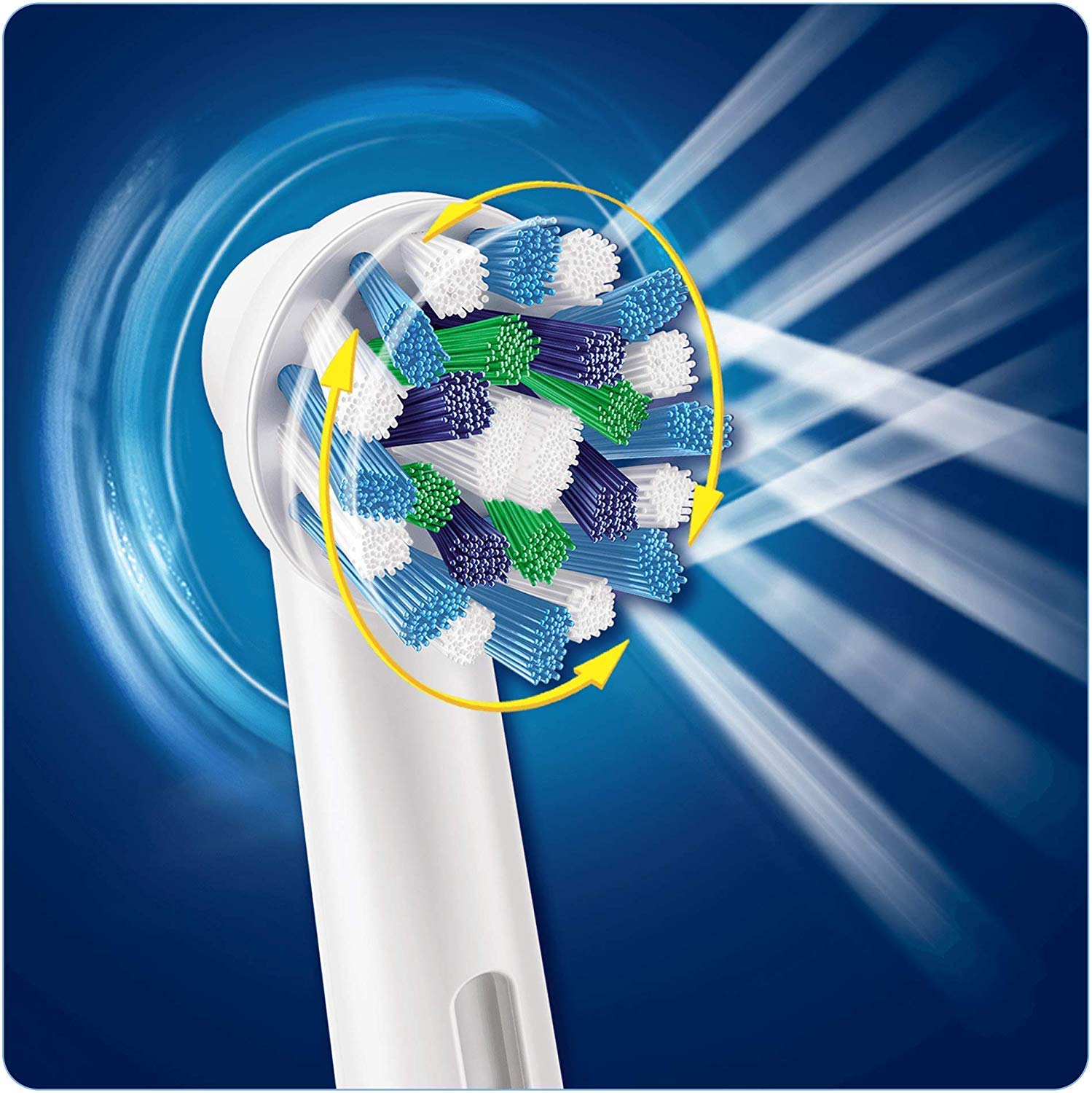 Base y encaje del cabezal Oral-B mostrando ajuste seguro en el mango