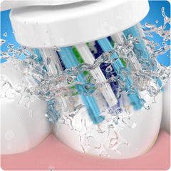 Comparación de tamaño del cabezal Oral-B Cross Action para acceso a muelas