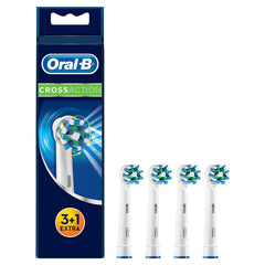 Oral-B paquete frontal de cuatro cabezales mostrando ahorro y compatibilidad