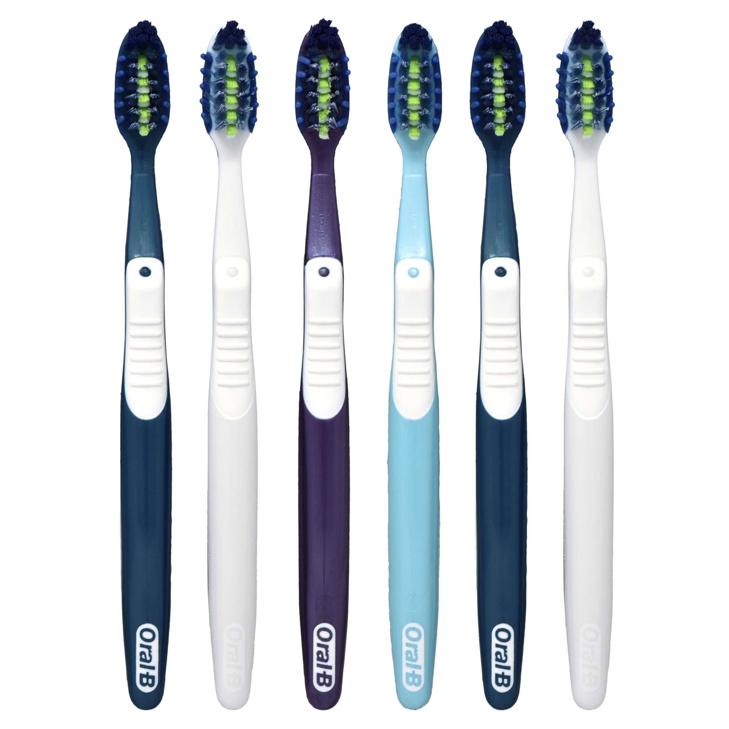 Oral-B vista lateral del cabezal que muestra diseño y contornos