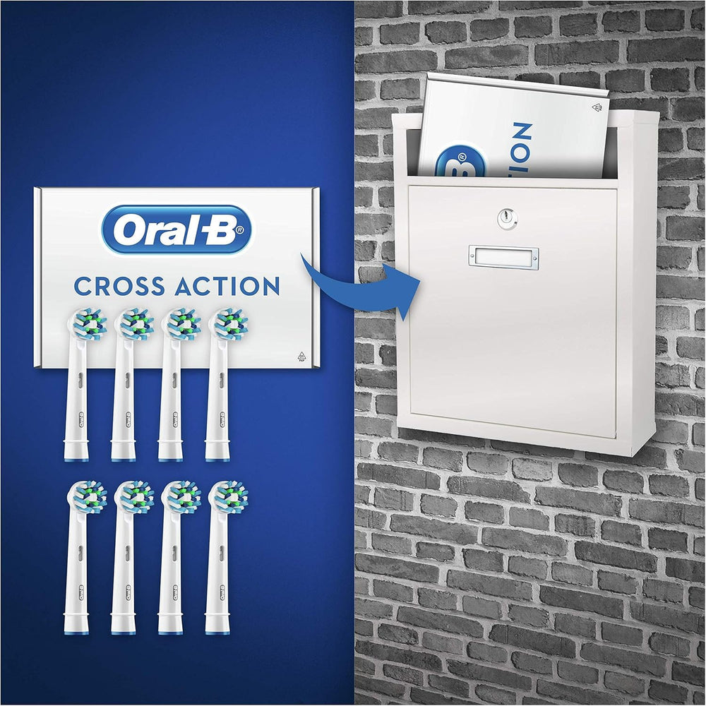Oral-B cabezal colocado en mango eléctrico para limpieza eficaz