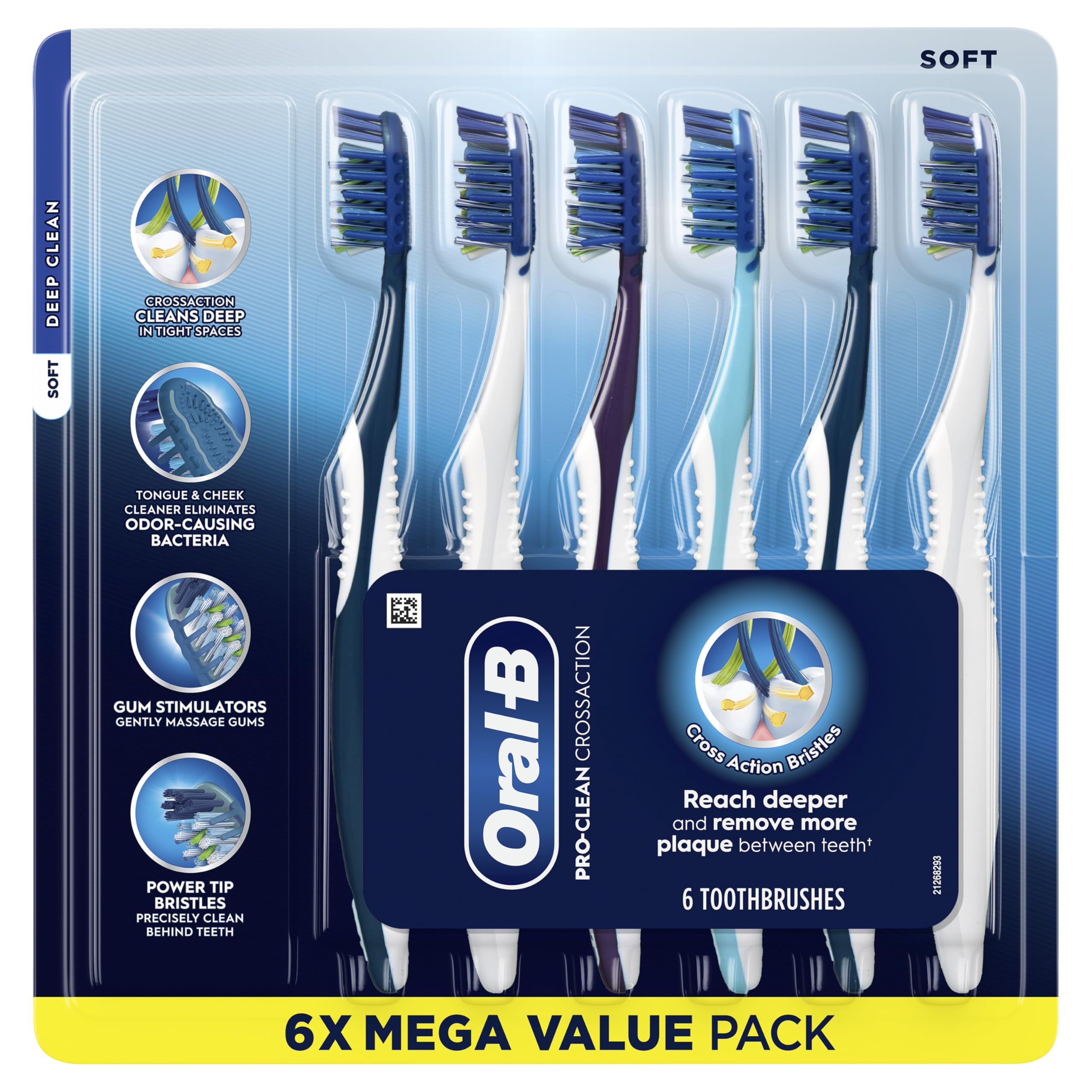 Oral-B comparación de tamaño en mano para ver escala real