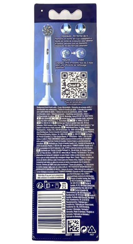 Oral-B detalle de cerdas en X para limpiar entre dientes