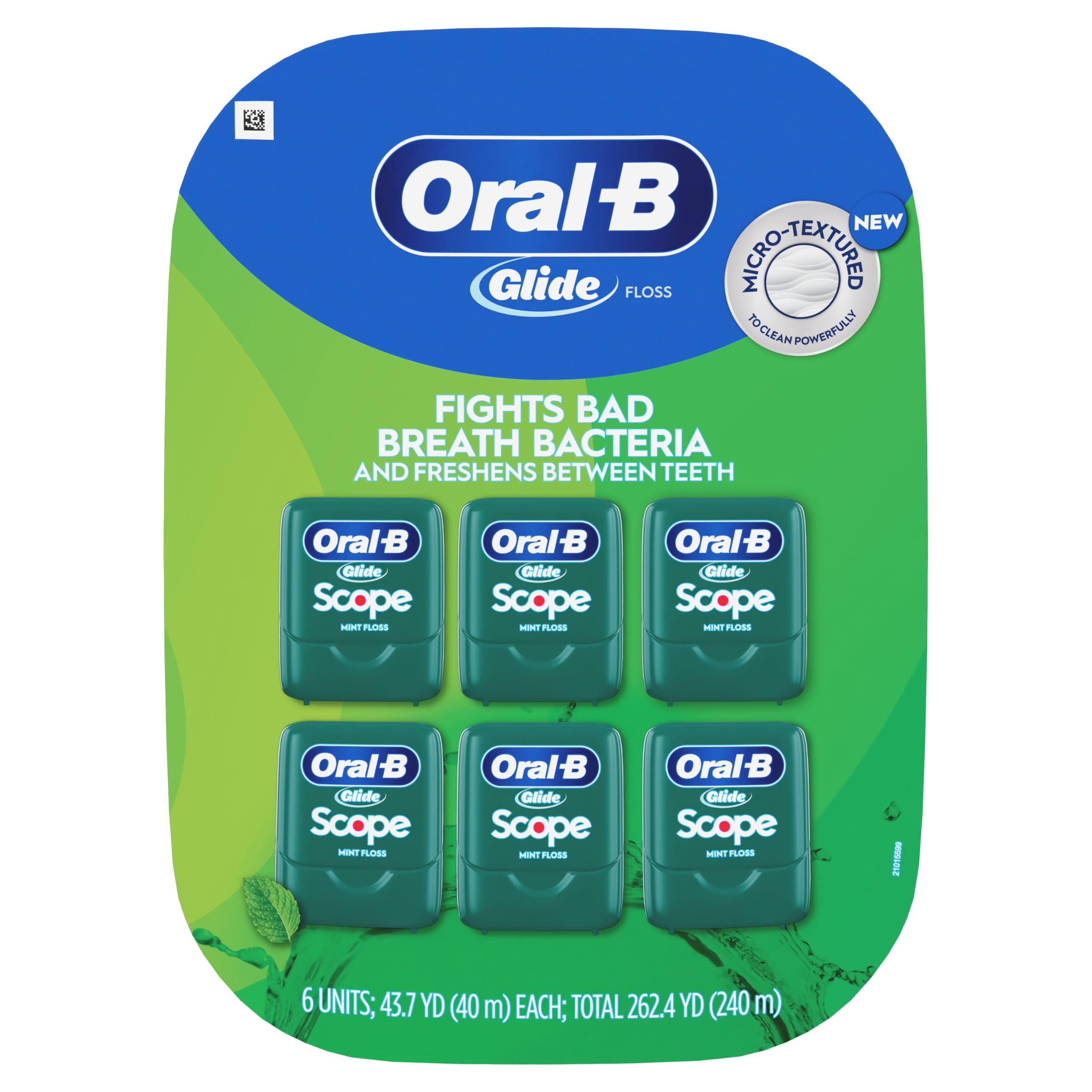 Oral-B hilo dental en baño moderno transmitiendo uso diario y frescura