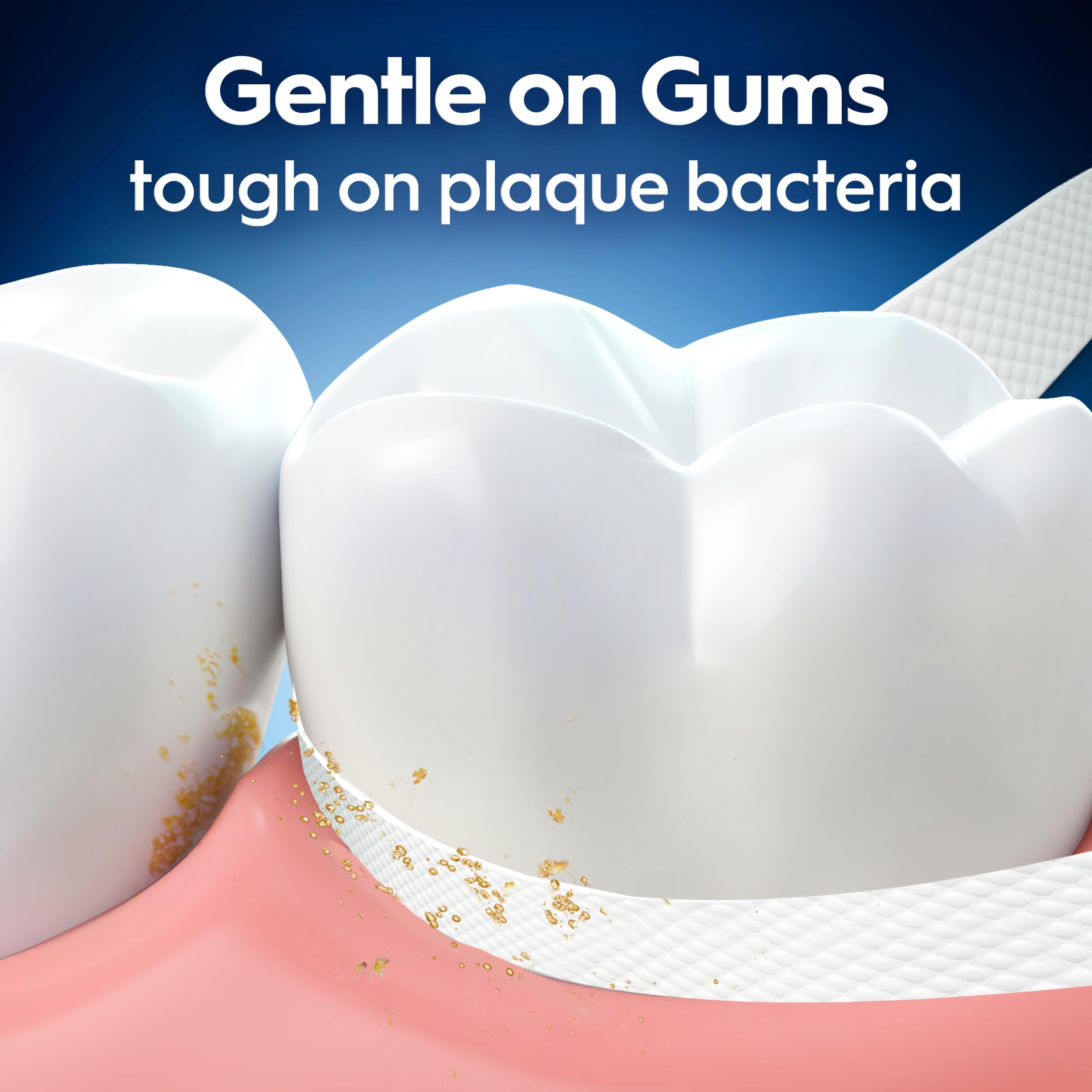 Etiqueta informativa de Oral-B Glide mostrando la ausencia de PTFE y PFAS
