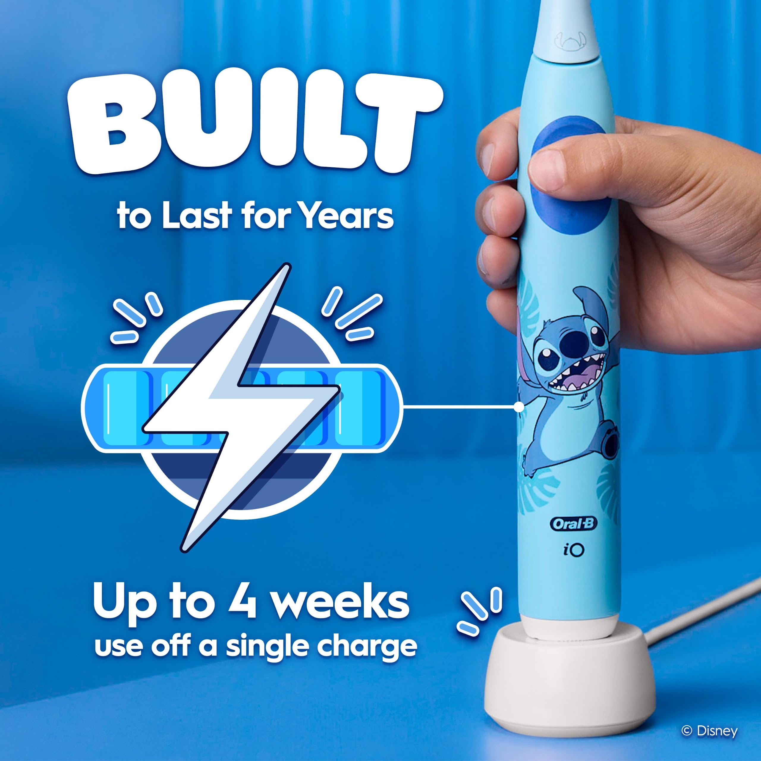 Oral-B iO Kids Stitch sensor de presión mostrando protección de encías