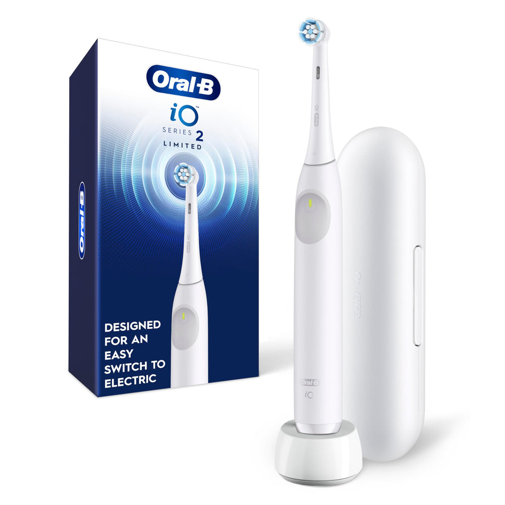 Oral-B iO Limited frontal mostrando diseño y beneficio limpieza superior