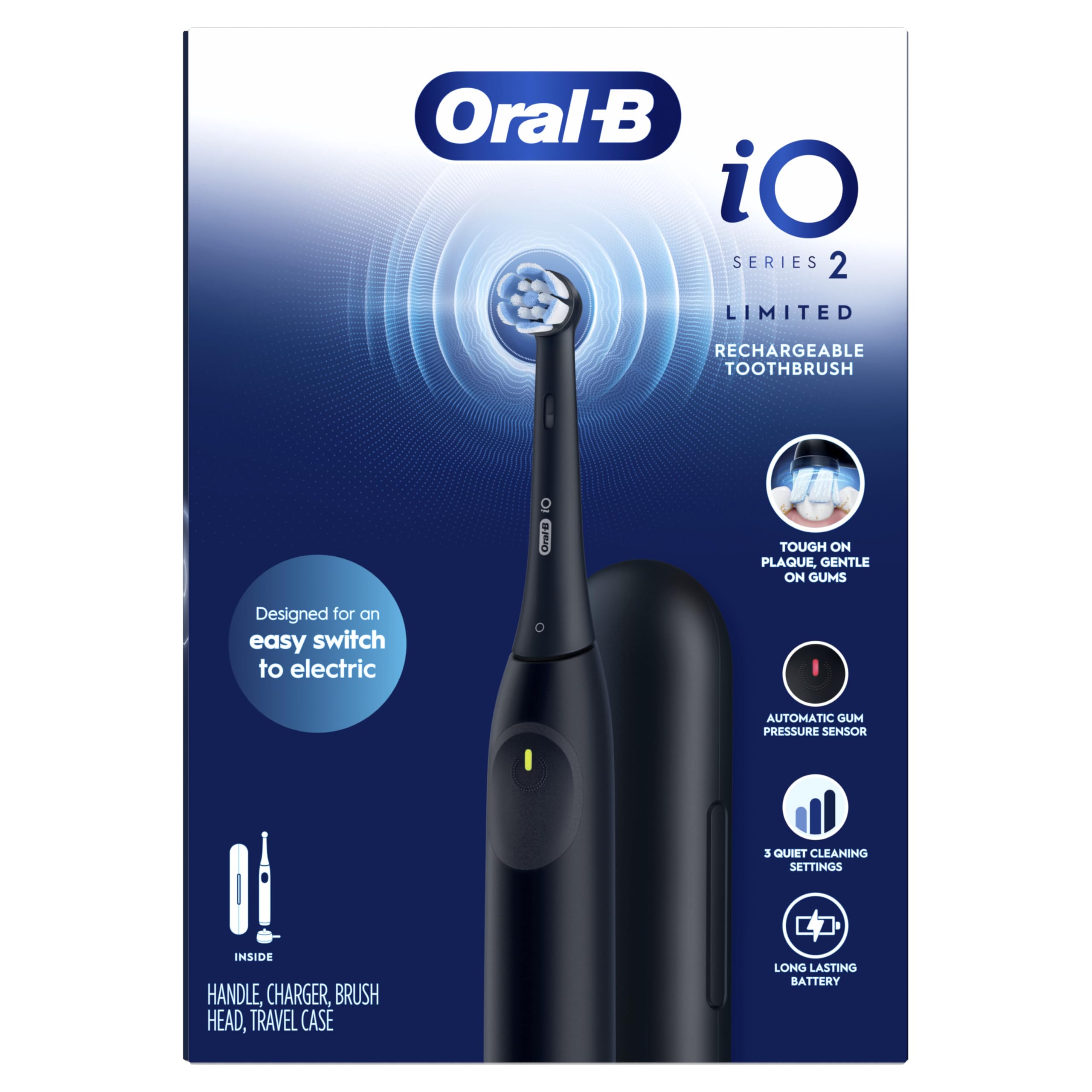 Oral-B empaque y accesorios incluidos, lista completa de contenido