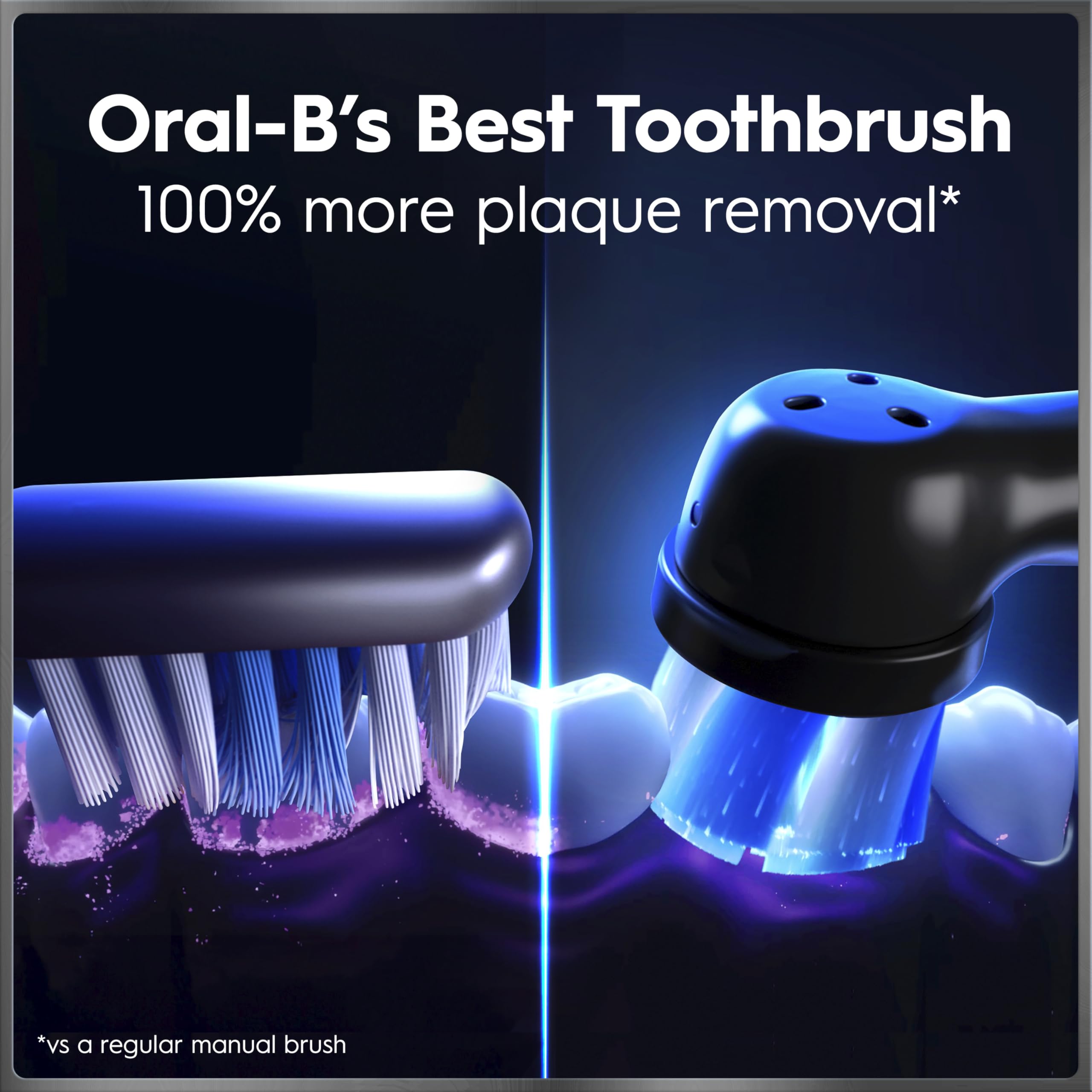 Oral-B iO en baño estilizado ilustrando uso diario y resultado limpio