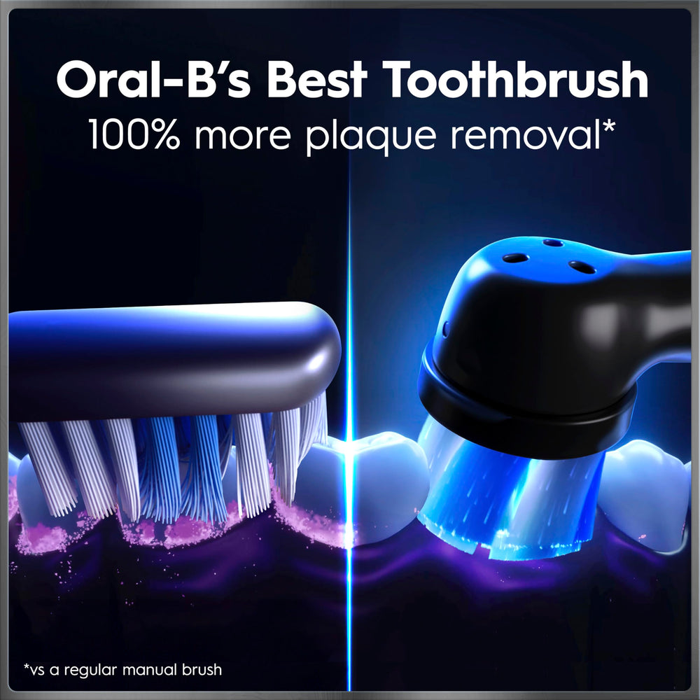 Oral-B iO en baño estilizado ilustrando uso diario y resultado limpio