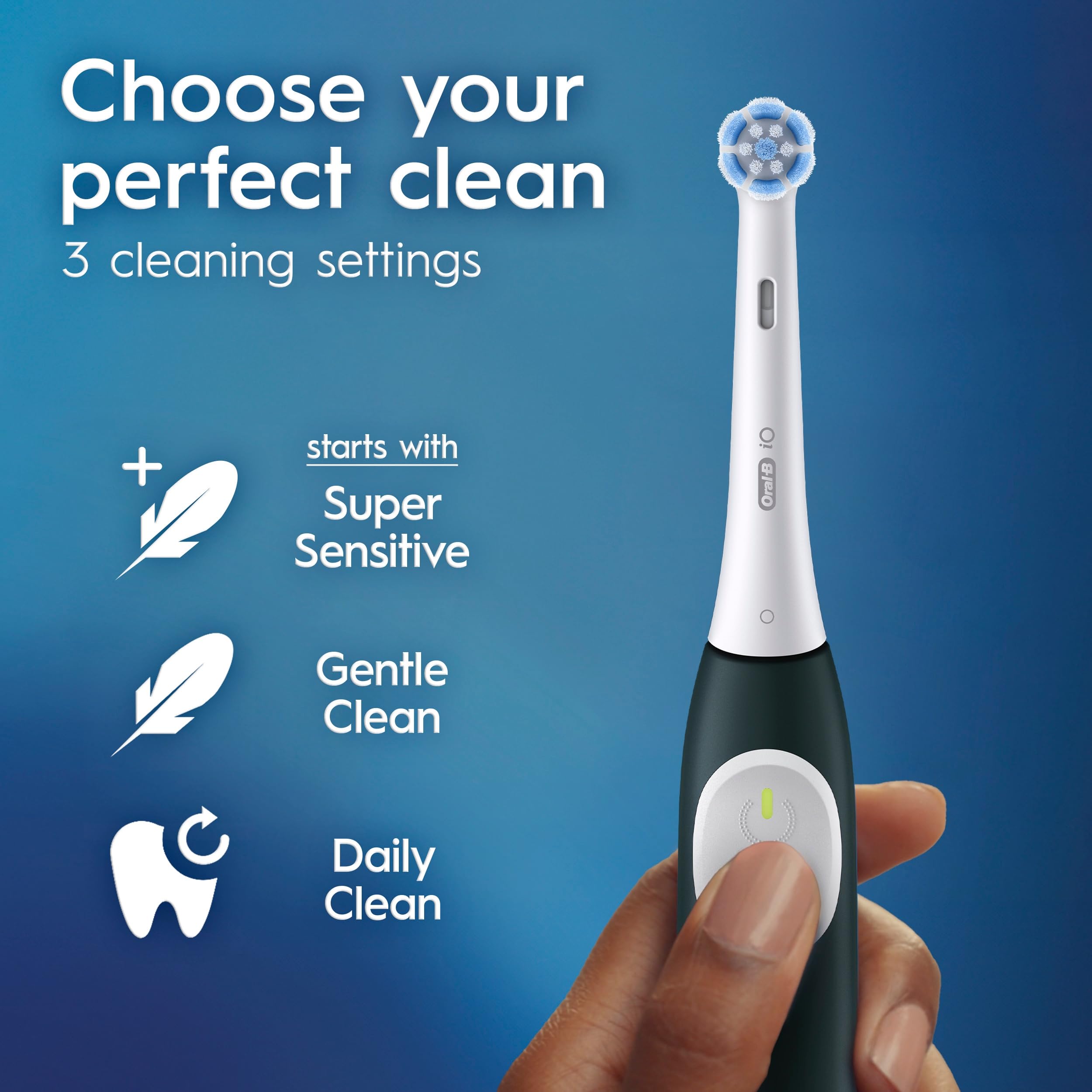 Oral-B two included brush heads displayed to show replacement readiness and hygiene