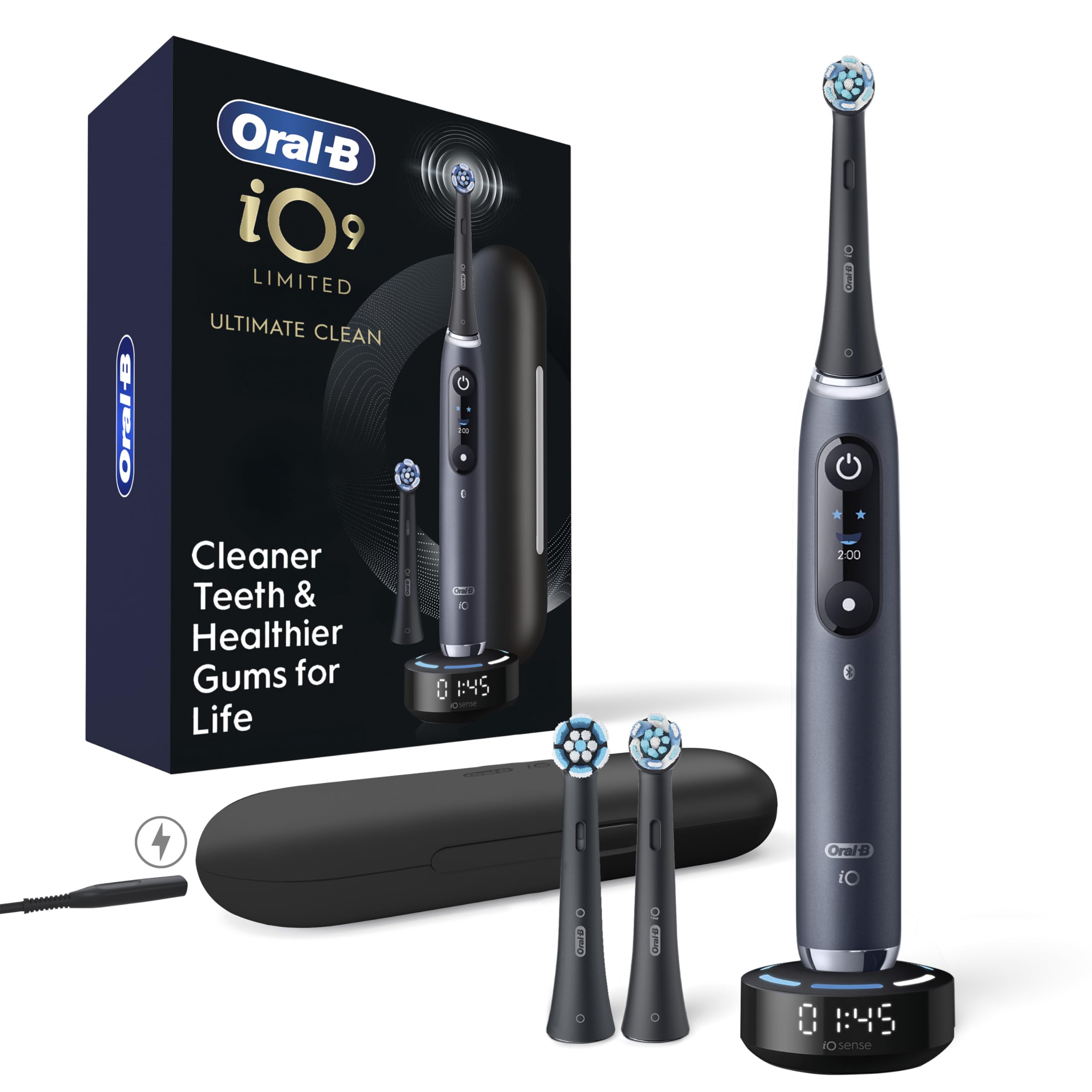 Oral-B iO9 frontal mostrando diseño elegante y control fácil