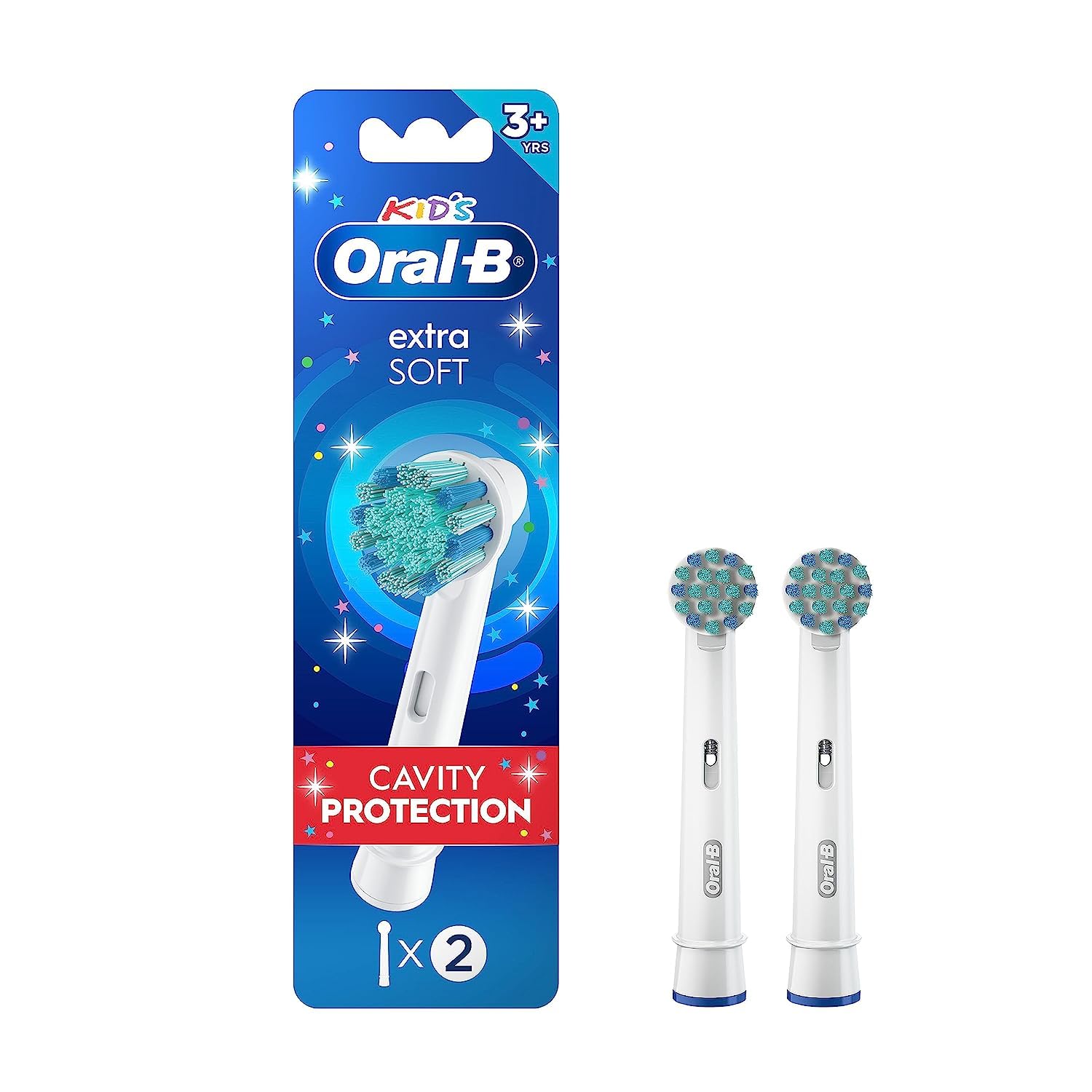 Oral-B cabezal frontal del paquete mostrando diseño y compatibilidad