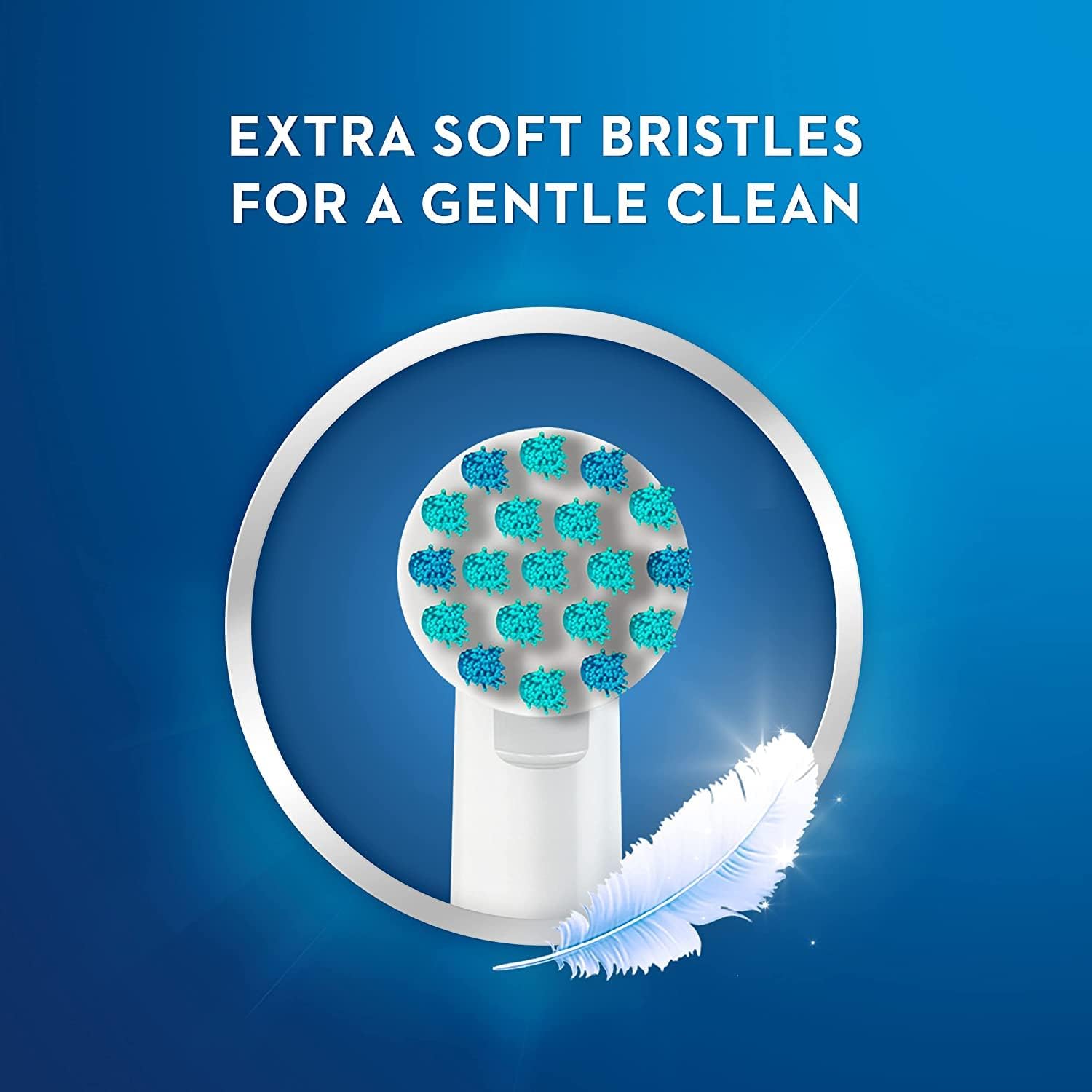 Oral-B detalle de cerdas extra suaves cuidando encías infantiles