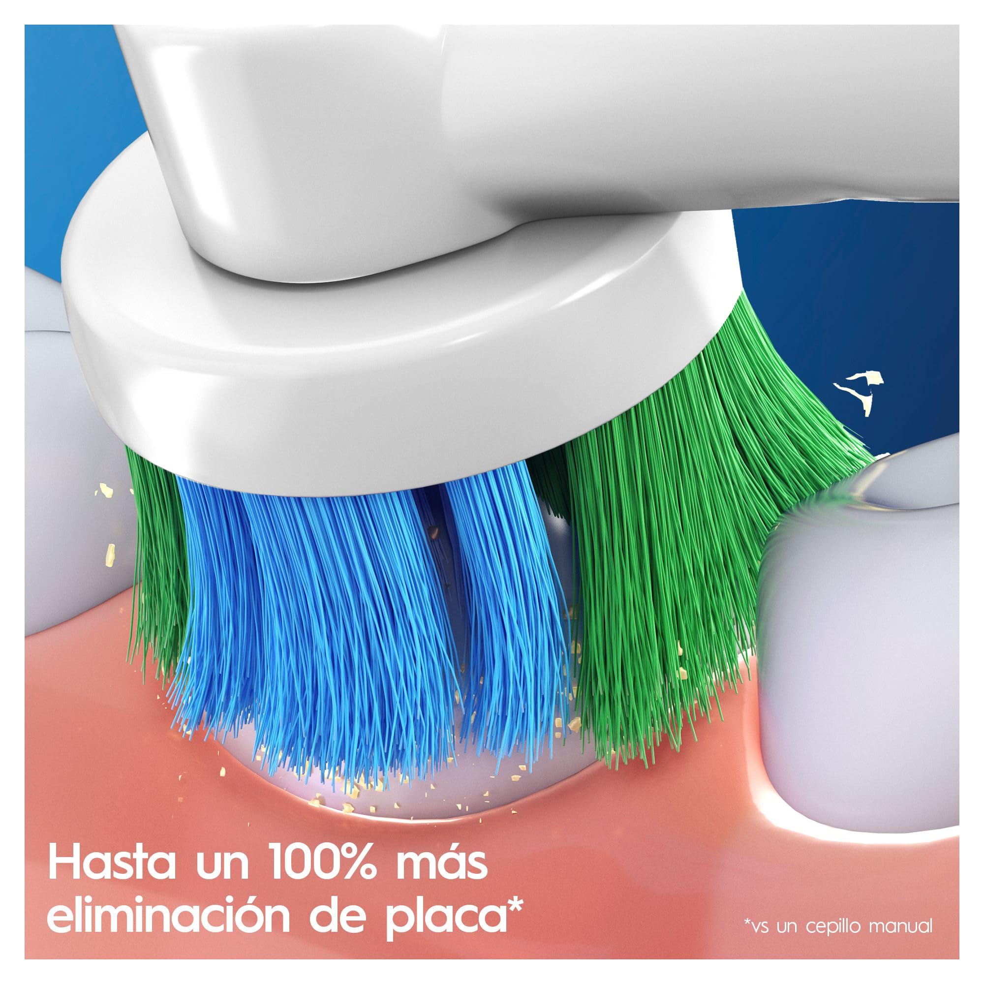 Oral-B etiqueta con compatibilidades y detalles, información clara
