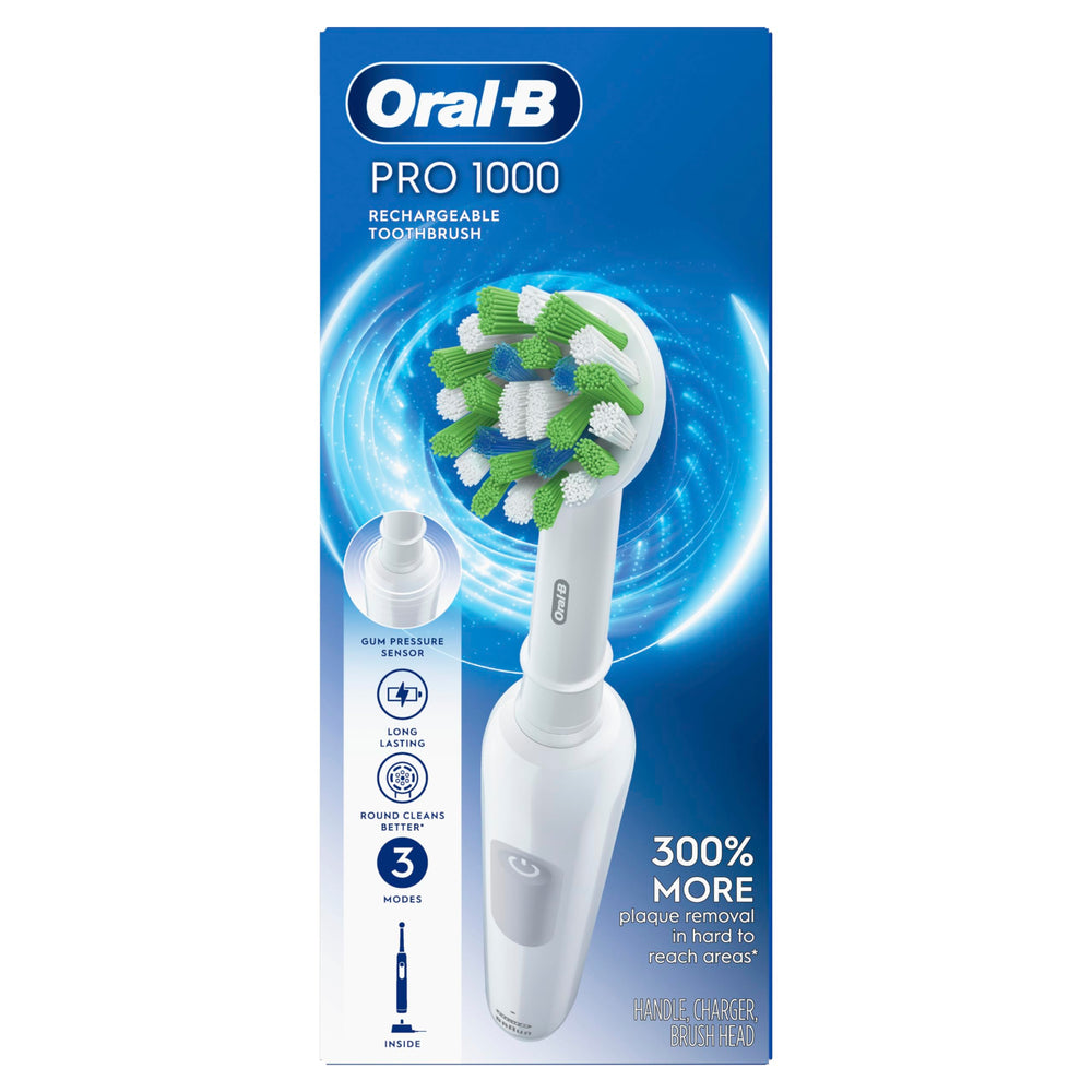 Oral-B empaque y etiqueta con información del producto para fácil identificación