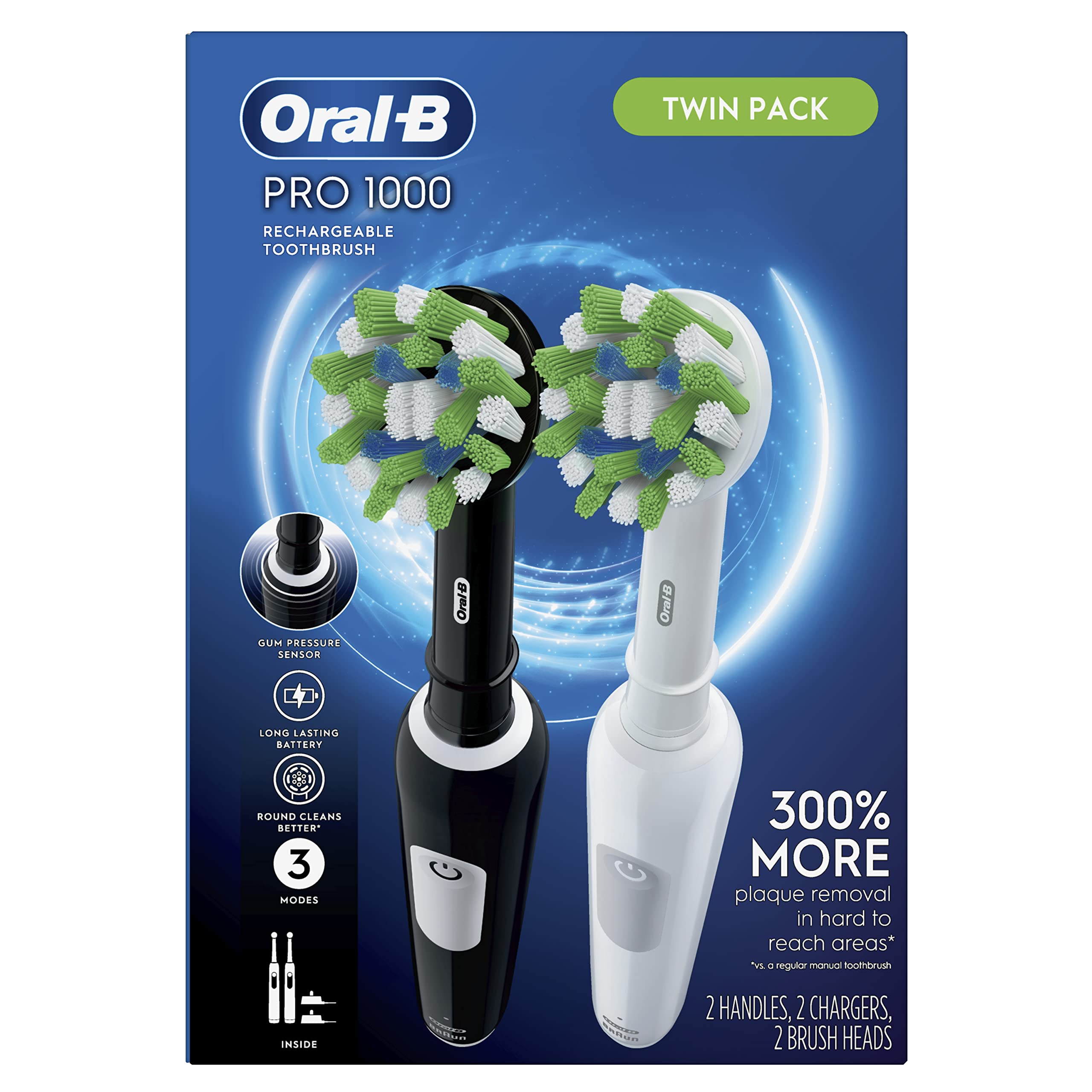 Indicador LED de carga en el mango Oral-B que asegura batería fiable y recargas oportunas