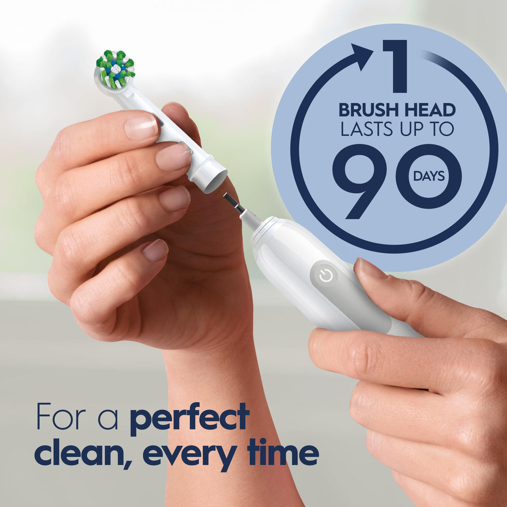 Oral-B temporizador del mango indicando intervalos de 30 segundos para mejor rutina