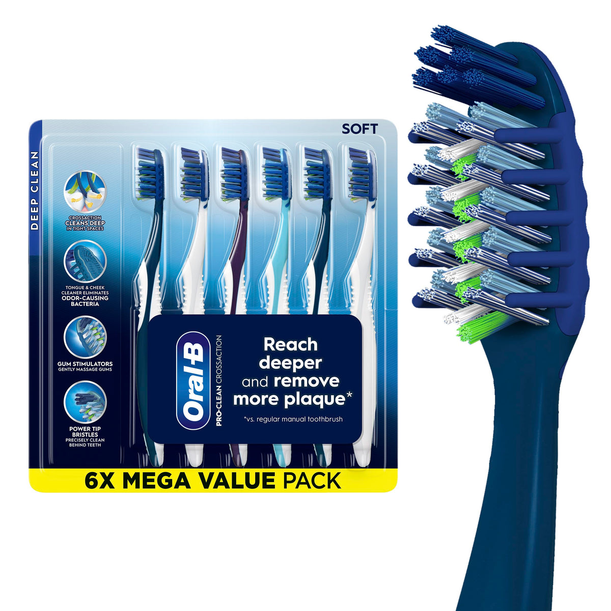 Oral-B cepillo frontal y empaque familiar que facilita recambios