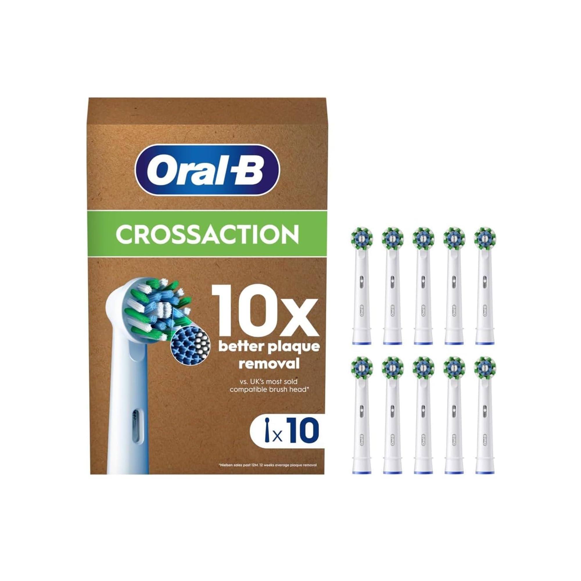 Oral-B primer plano de cerdas X y 16° mostrando limpieza eficaz