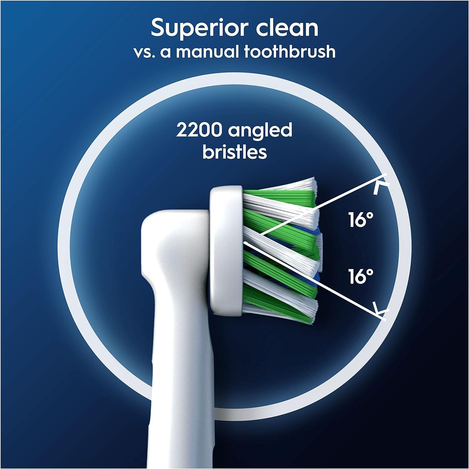Oral-B cabezal instalado en cepillo eléctrico demostrando uso eficaz