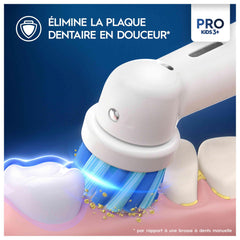 Oral-B vista del tamaño reducido del cabezal, ideal para bocas infantiles