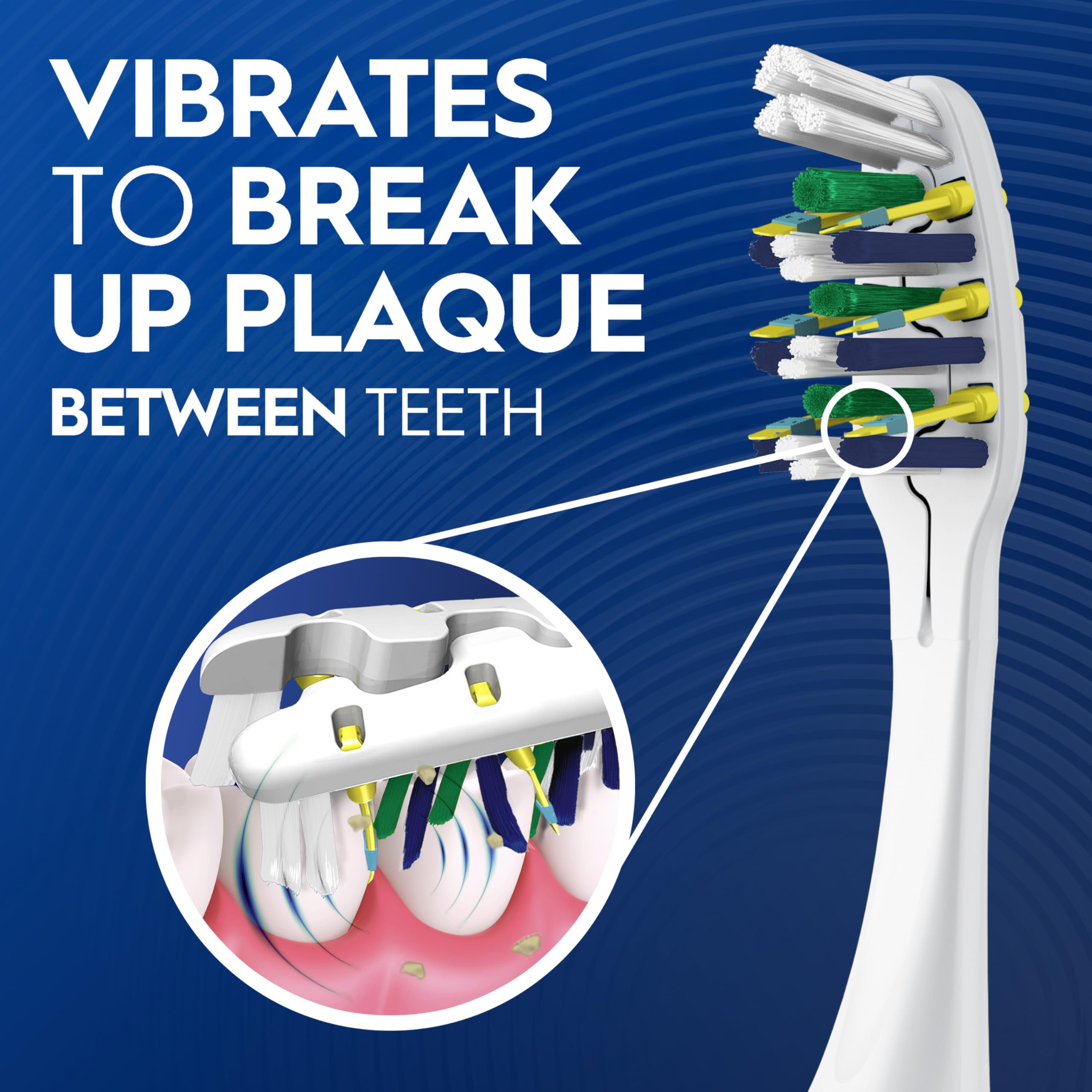 Oral-B Pulsar close-up of soft bristles highlighting gentle effective cleaning