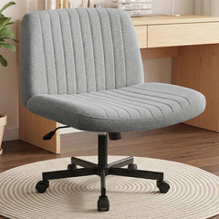 Orange Factory silla frontal tapizada gris mostrando asiento amplio y diseño elegante