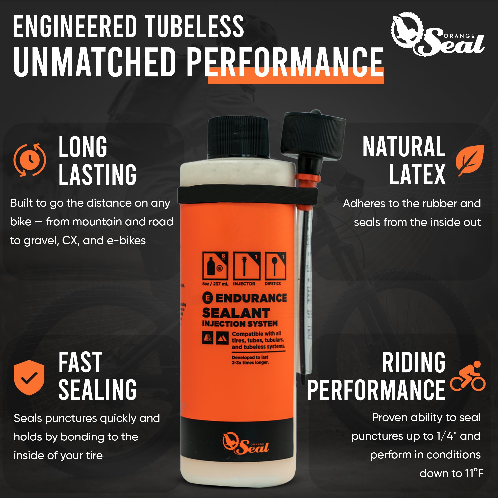 Detalle del líquido Orange Seal Endurance, textura con partículas nanométricas para sellado rápido