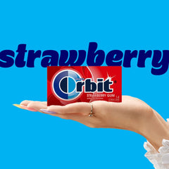 Orbit paquete junto a un bolígrafo para escala, tamaño práctico
