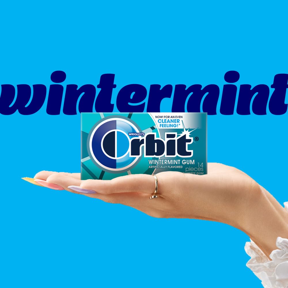 Orbit textura del chicle para apreciar su aspecto y frescura