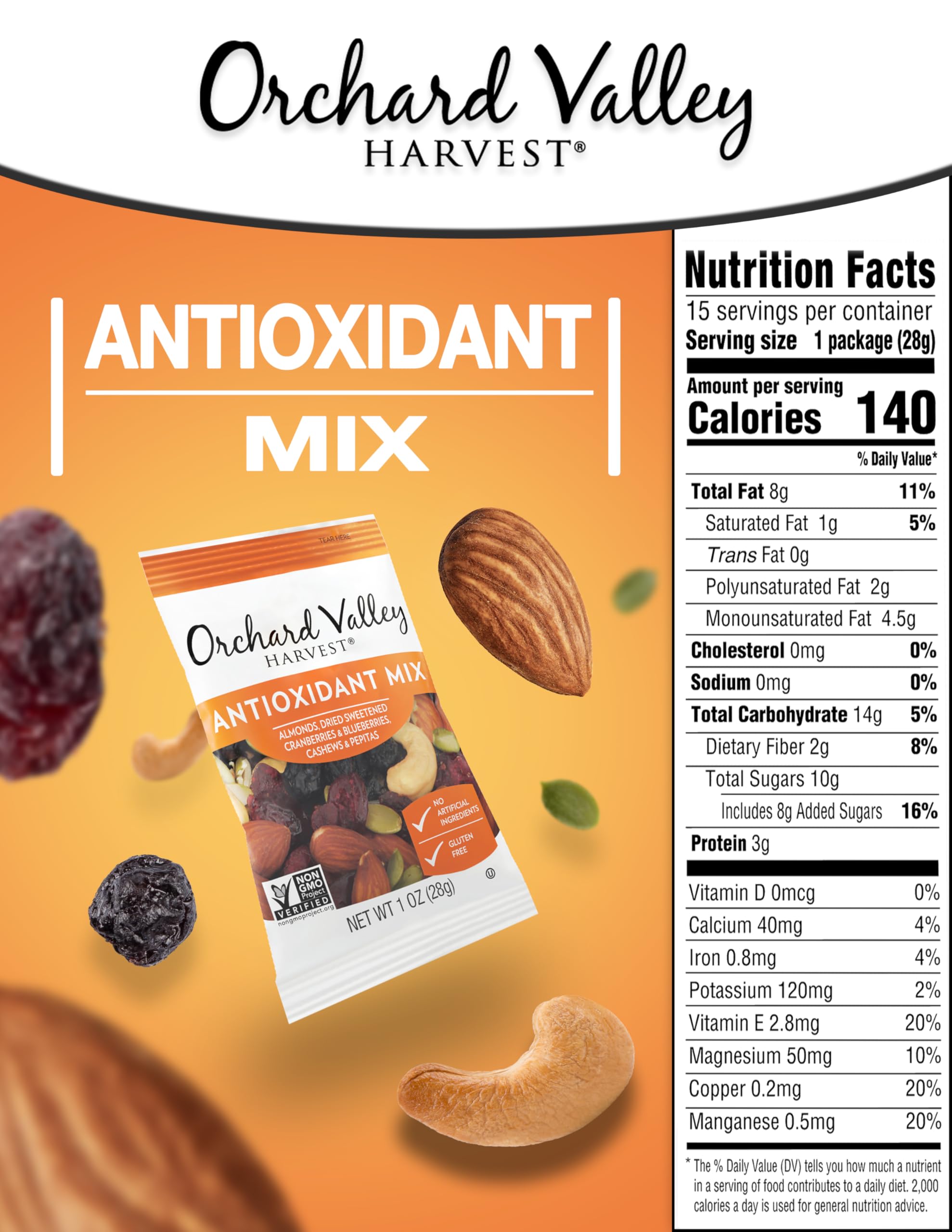 Orchard Valley Harvest bolsa individual abierta con mezcla lista para comer