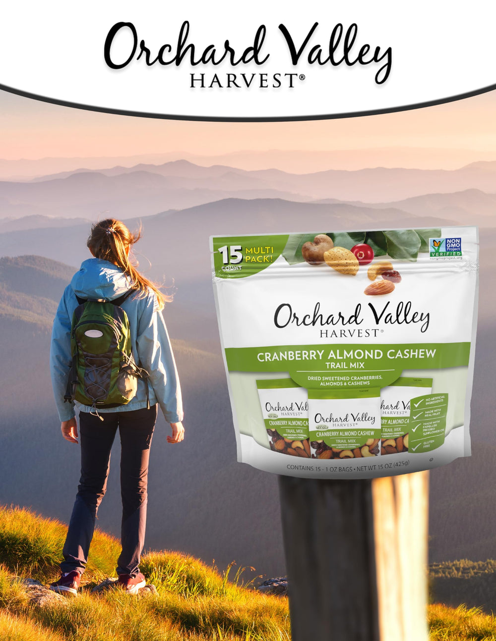 Orchard Valley Harvest snack dentro de una lonchera listo para llevar