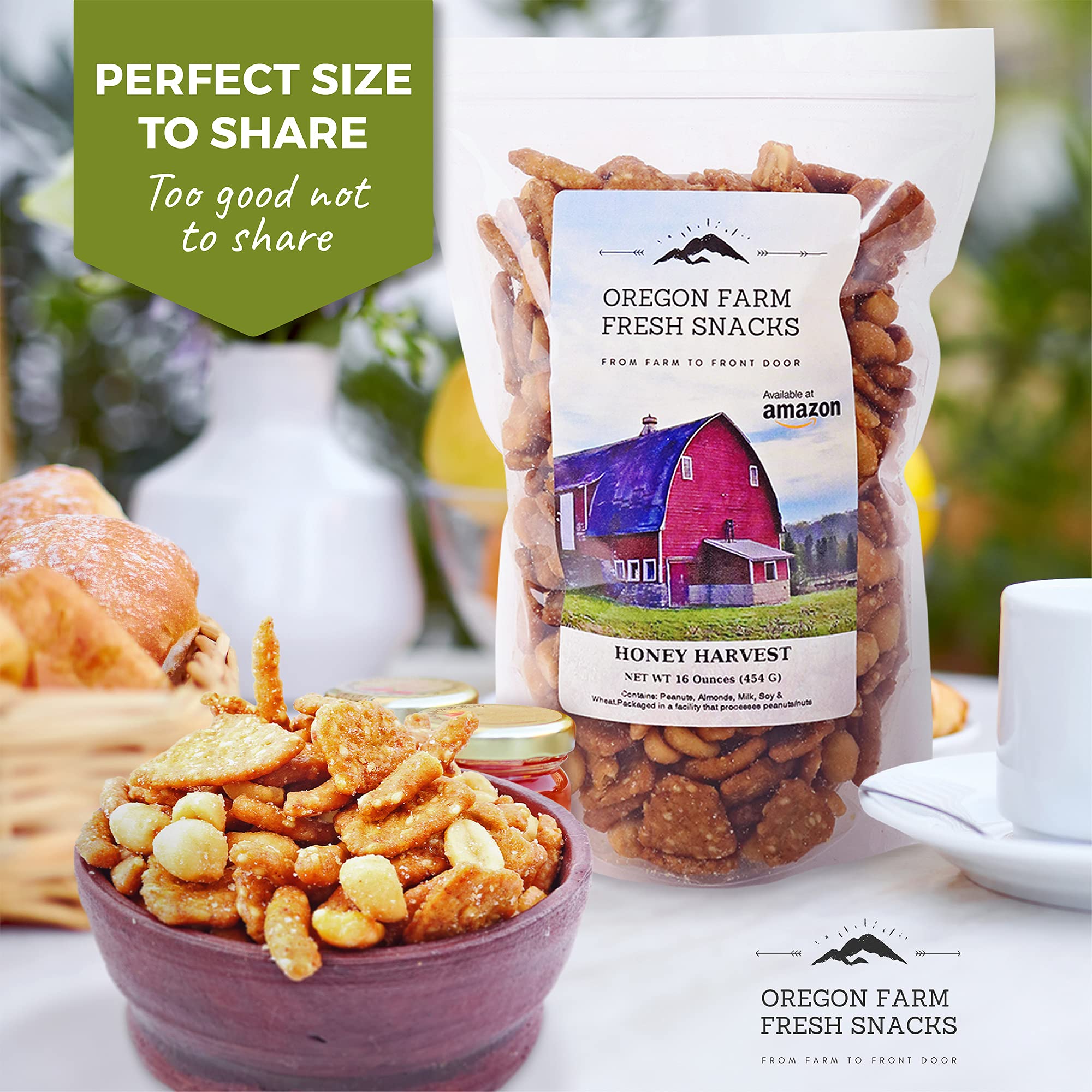 OREGON FARM FRESH SNACKS toffee de mantequilla brillo y sabor dulce