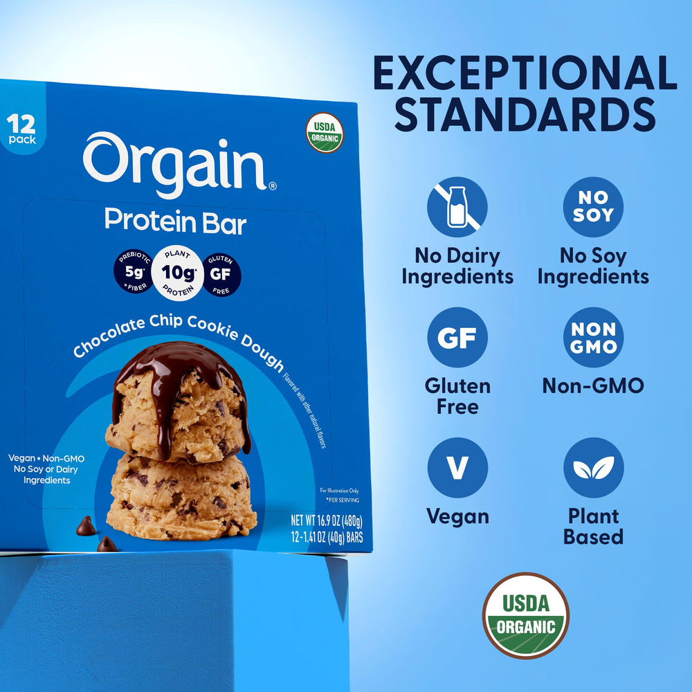 Orgain paquete en mano listo para llevar y facilitar tu día