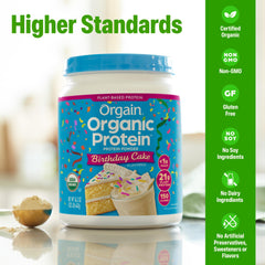Orgain cuchara con porción de proteína, medida práctica por servicio