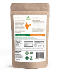 Organic Spice Resource primer plano de textura fina del polvo y color vibrante